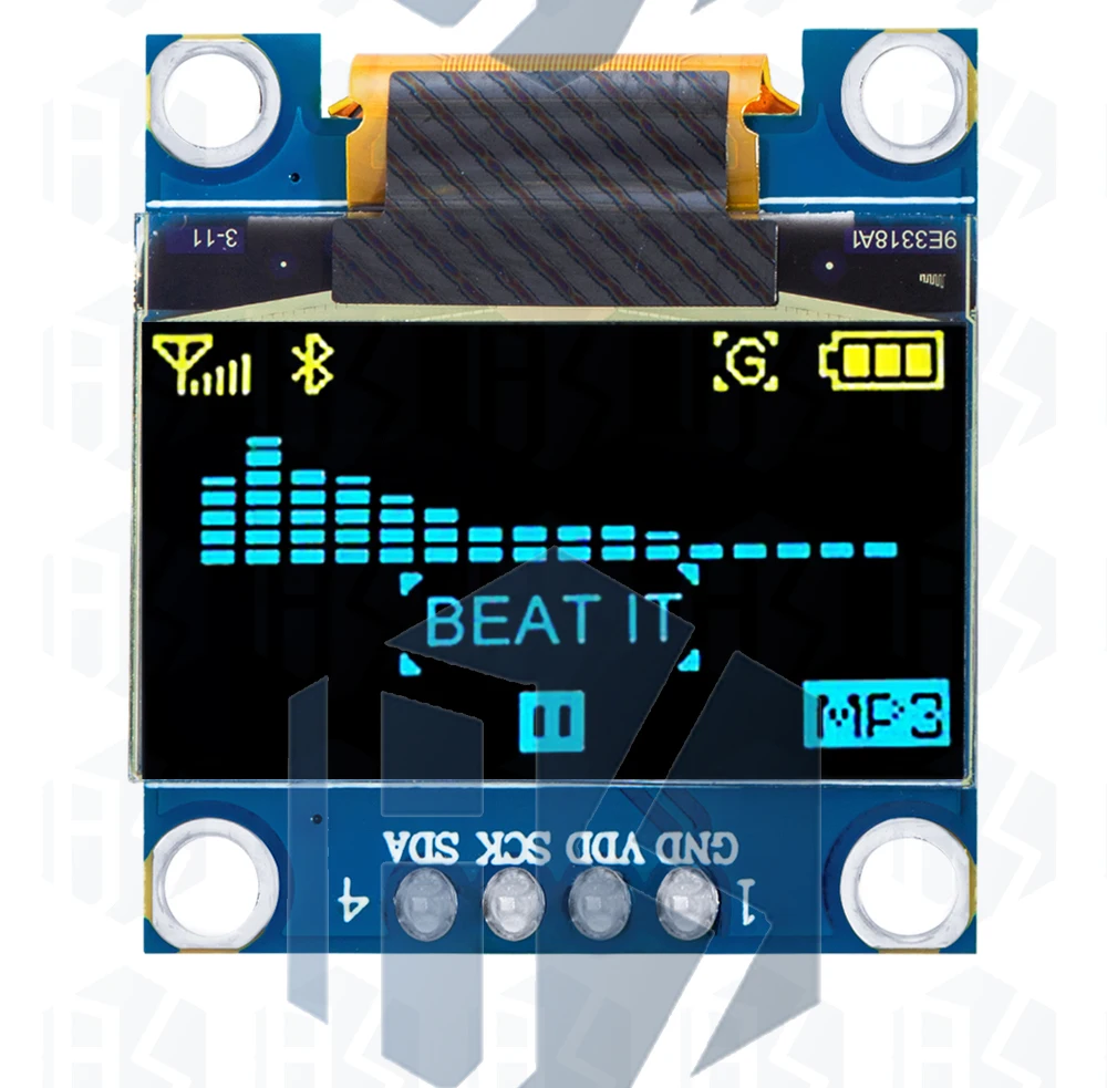 Produkt 0,96 Zoll OLED IIC Weiß/GELB BLAU/BLAU 12864 OLED-Display mit 4x4-Tasten I2C SSD1315 LCD-Bildschirmplatine für Arduino – Detail 10