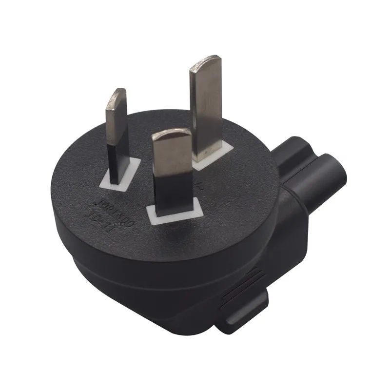 Aussie standard 3pin rotating IEC320 C7 adapter Aussie Standard three-pin AU two-hole power adapter