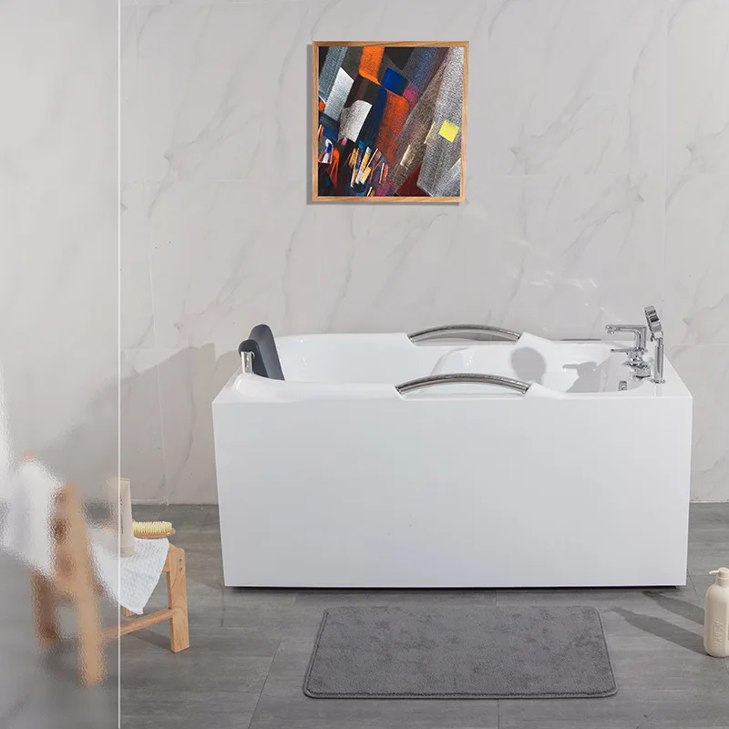 

Массажная ванна, небольшая Бытовая ванна, акриловая ванна для серфинга с постоянной температурой, независимая бесшовная квадратная семейная Ванна