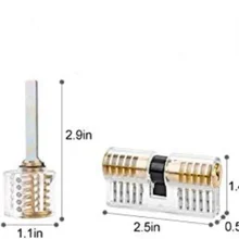  Transparent Practice Lock Door Opener Clear Padlock Visible Cutaway Keyed Padlock Repair Lock FOR Beginner  and Pro Locksmiths 
