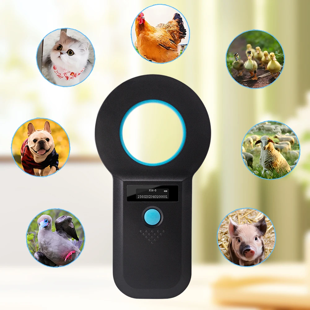 Pet Chip Scanner Rfid Pet Certificate Handheld Card Reader Rfid Farm Animal Ear Tag Acquisition Identification Device