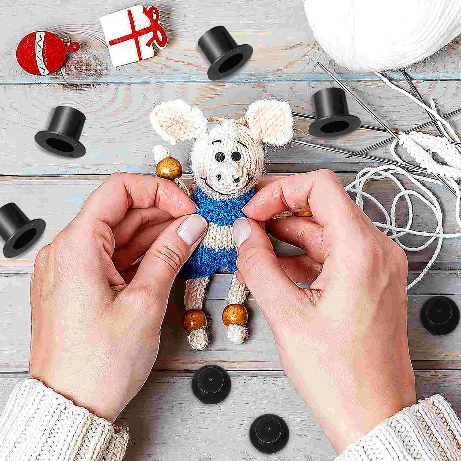 50 Pcs Plastic Clown Hat Mini Snowman Miniature Top Lovely Hats Kawaii Tiny Headband Black Formal Christmas Party Supplies