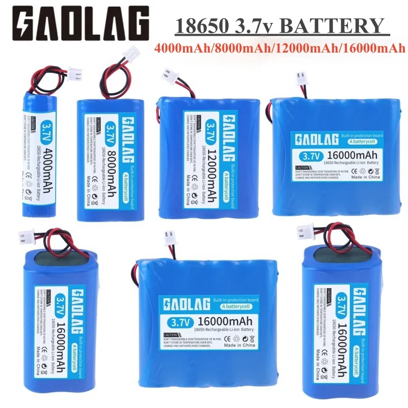 PH2.0/XH2.54/SM enchufe 18650 batería recargable de ion de litio 3,7 V 3000 mAh con PCB para
