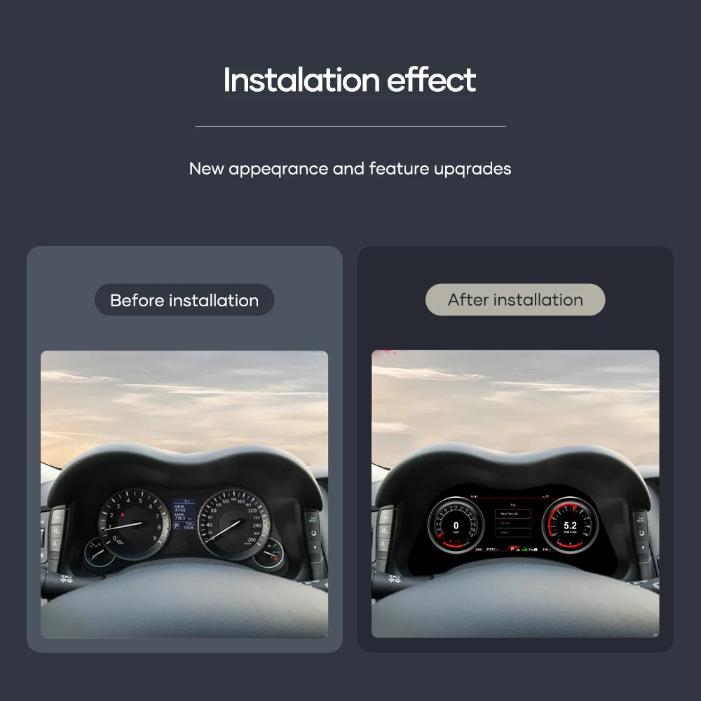 12.3 inch Prelingcar Digital Dashboard For Infiniti Q70 Car Lcd Panel Speedometer Virtual Cockpit - 2