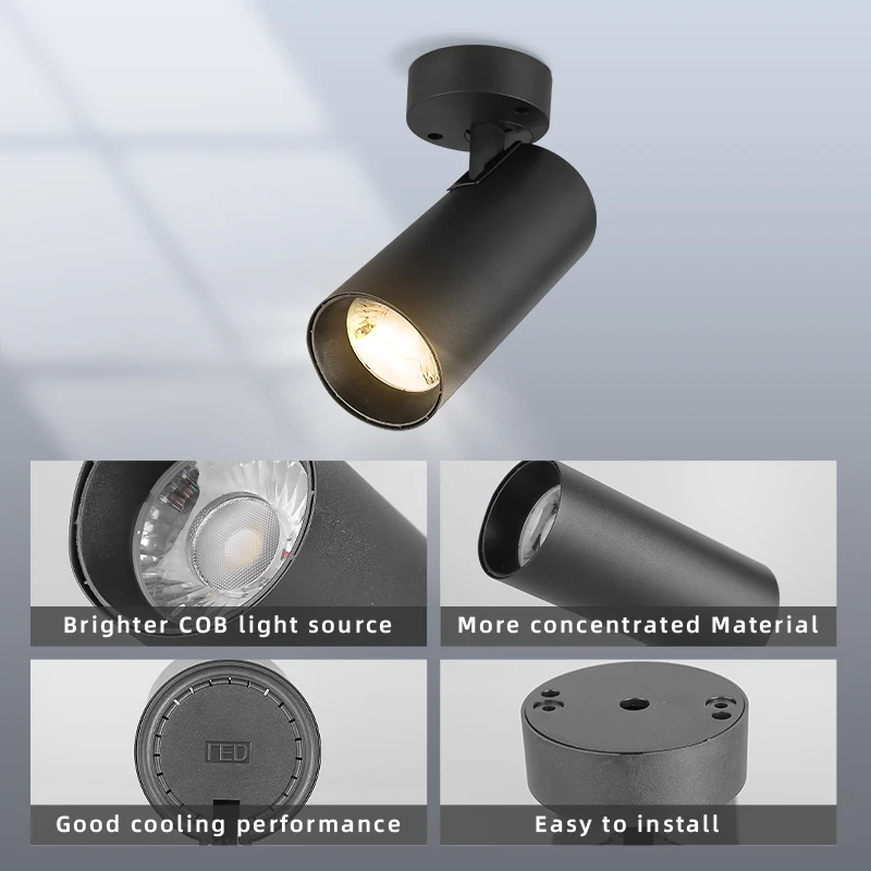 LED 벽 램프 스포트 라이트 40W 스팟 조명기구 천장 스포트 라이트 트랙, LED 조명 조명, 룸 의류 매장 주방 모던