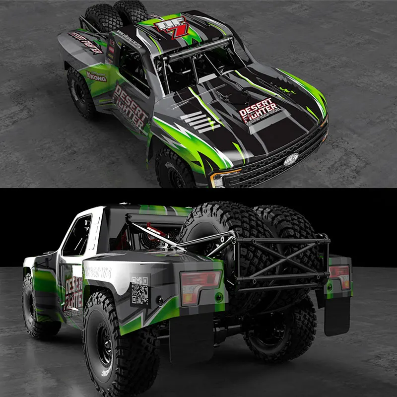 Yikong Yk4072 V3 Df7 1:7 Rear Straight Bridge Short Card Tension Desert Card Remote Control Rc Brushless Four-Wheel Drive Drift 5