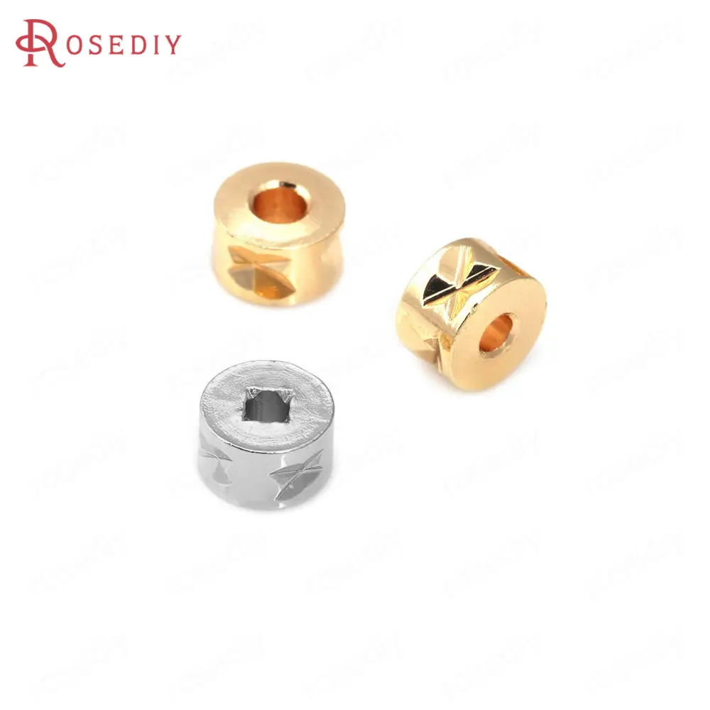 Diy Jewelry Gold Spacer Beads Brass Jewelry Making Supplies 30pcs 5x3mm 14k Gold Aliexpress