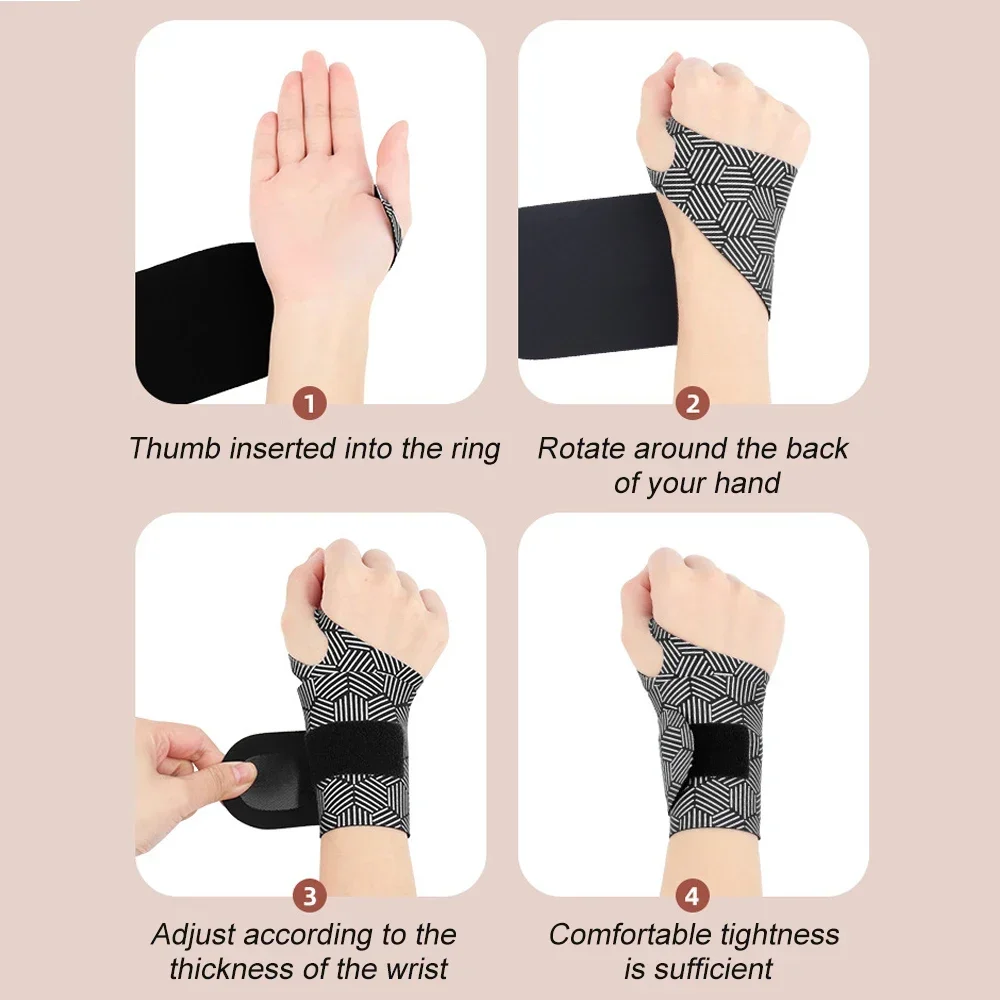 1PC Ultra Thin Wrist Compression Band,Adjustable Wrist Brace with Thumb Support,Arthritis and Myositis Pain Relief Guard
