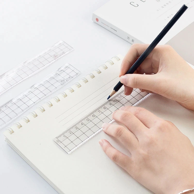 Ruler 15cm 18cm 20cm Acrylic Ruler Square Stationery Drawing Office School Supplies 1pc