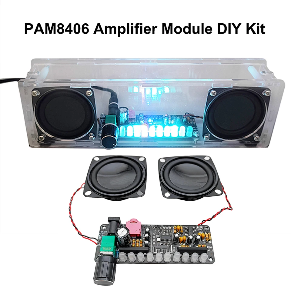 thumbnail image 2 of DEVMO PAM8406 Audio Amplifier Board - 5W+5W Mini Stereo Power Amp Module DC 5V For DIY Speakers 2 of 9