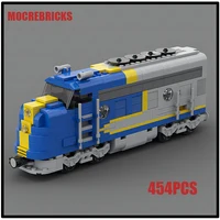 MOC Technology Building Blocks Santa Fe Super Chief Locomotive Train Railway Carriage Sets Puzzle Kid's Bricks Toys Xmas Gifts 2