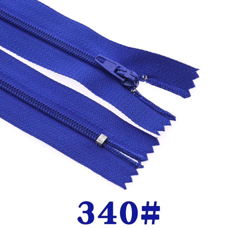 Variety Pack of Nylon Coil Zippers – 10-Piece Set, Assorted Sizes and Colors for Tailoring and Crafting