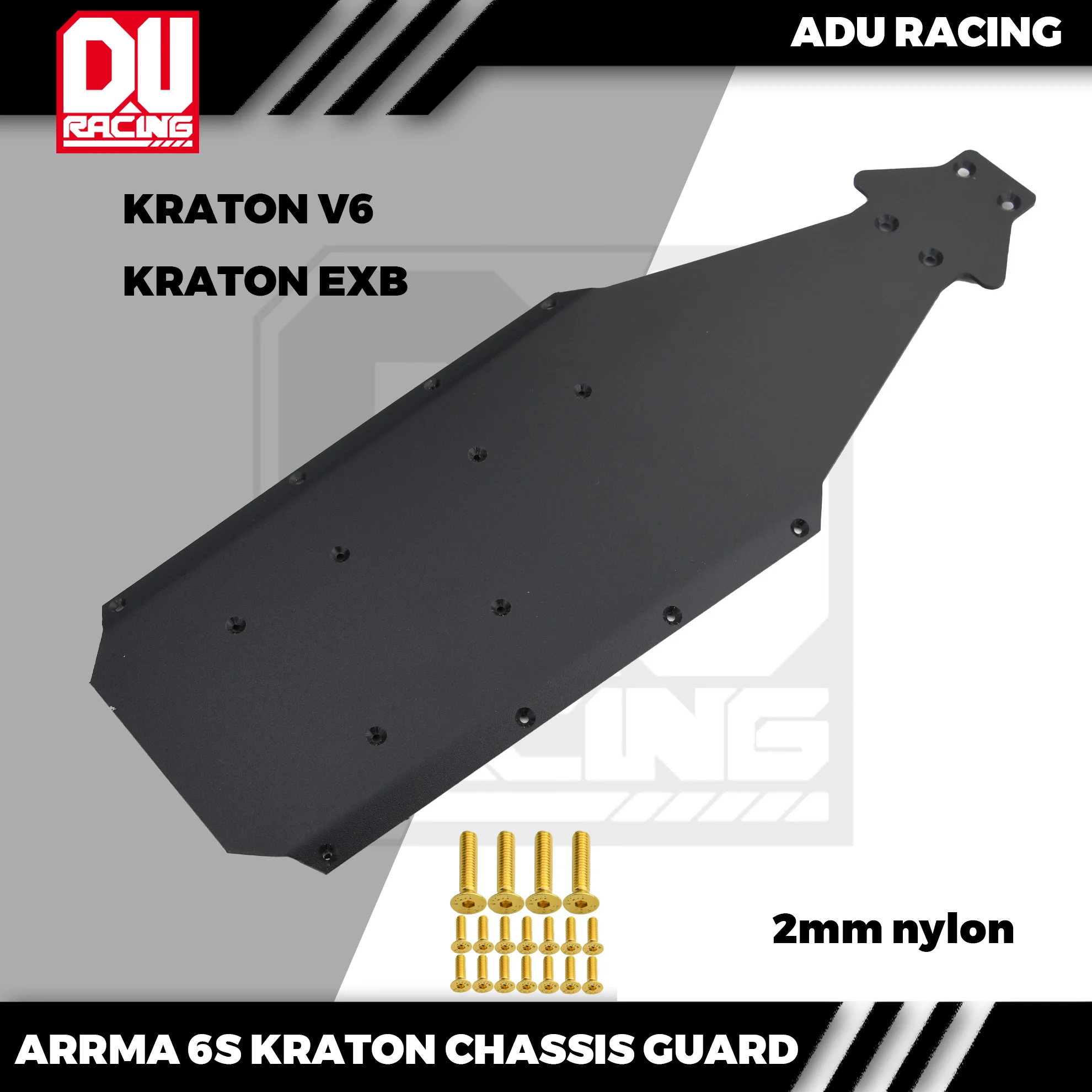 ADU RACING ARRMA 6S 1/8 KRATON EXB V6 2mm NYLON CHASSIS GUARD For rc car parts