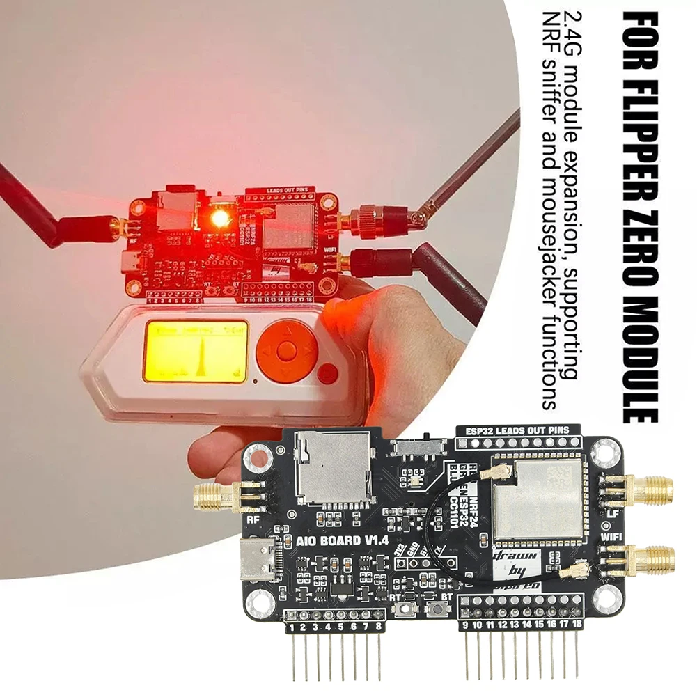 For Flipper Zero Multiboard 3 in 1 Expansion Board 2.4G Module Expansion WiFi NRF24 + ESP32 Expansion NRF Sniffer Mousejacker