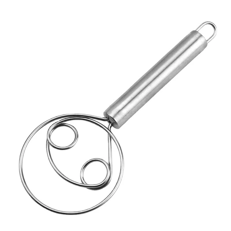 Stainless Steel Household Danish Dough Mixer Cake Pastry Dough Mixer Stick Egg Beater Kitchen Baking Blender Tools Handle 1/2PCS