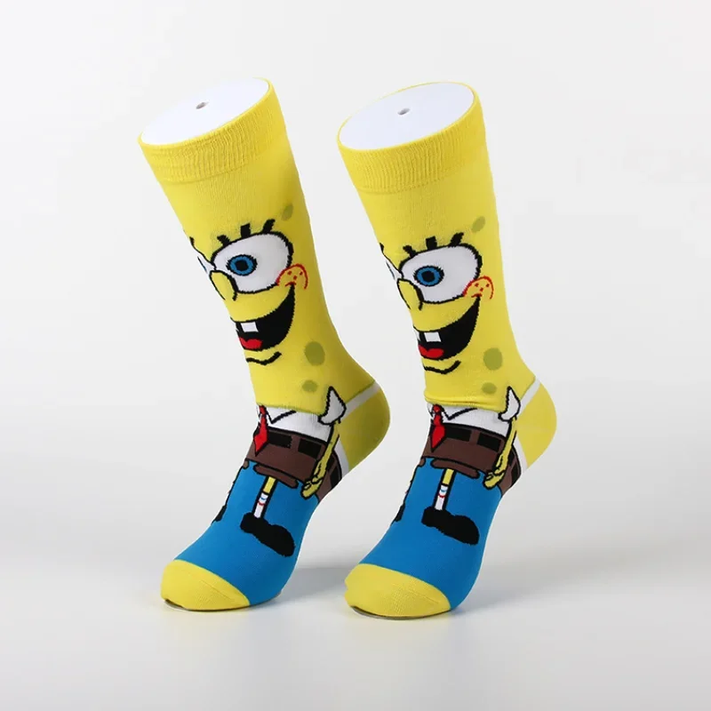 Kawaii sponge-bob ponožky patrik hvězda squidward chapadla kreslený ponožky čistý bavlna pánský trend trubice ponožky bezprostřední prodejní