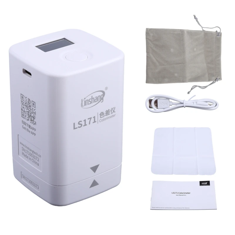 LS171 Mobile Phone APP Portable Colorimeter Color analyzer with Screen Digital Precise LAB Color Meter Tester 8mm