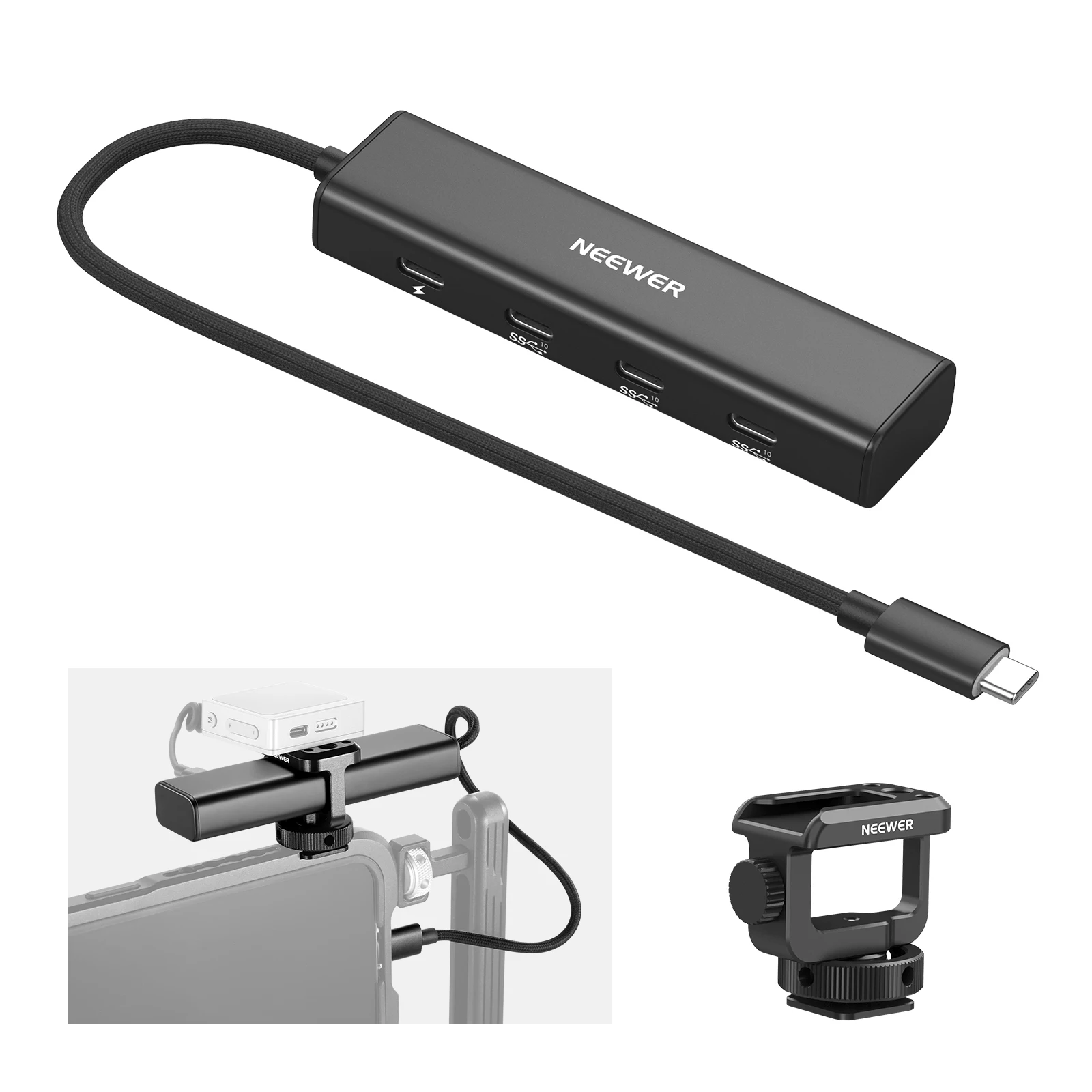 USB C Hub Dock For Android PC Laptop iPhone 16 15 iPad Mac ,4 in 1 Multiport Ada