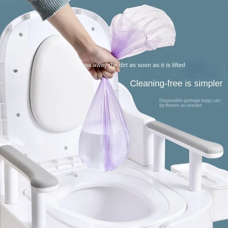 Portable Toilet with Higher BackrestSoft PU Cushion for Pregnant Women and ElderlyComfortable Indoor Seat Portable Commode Chair 4