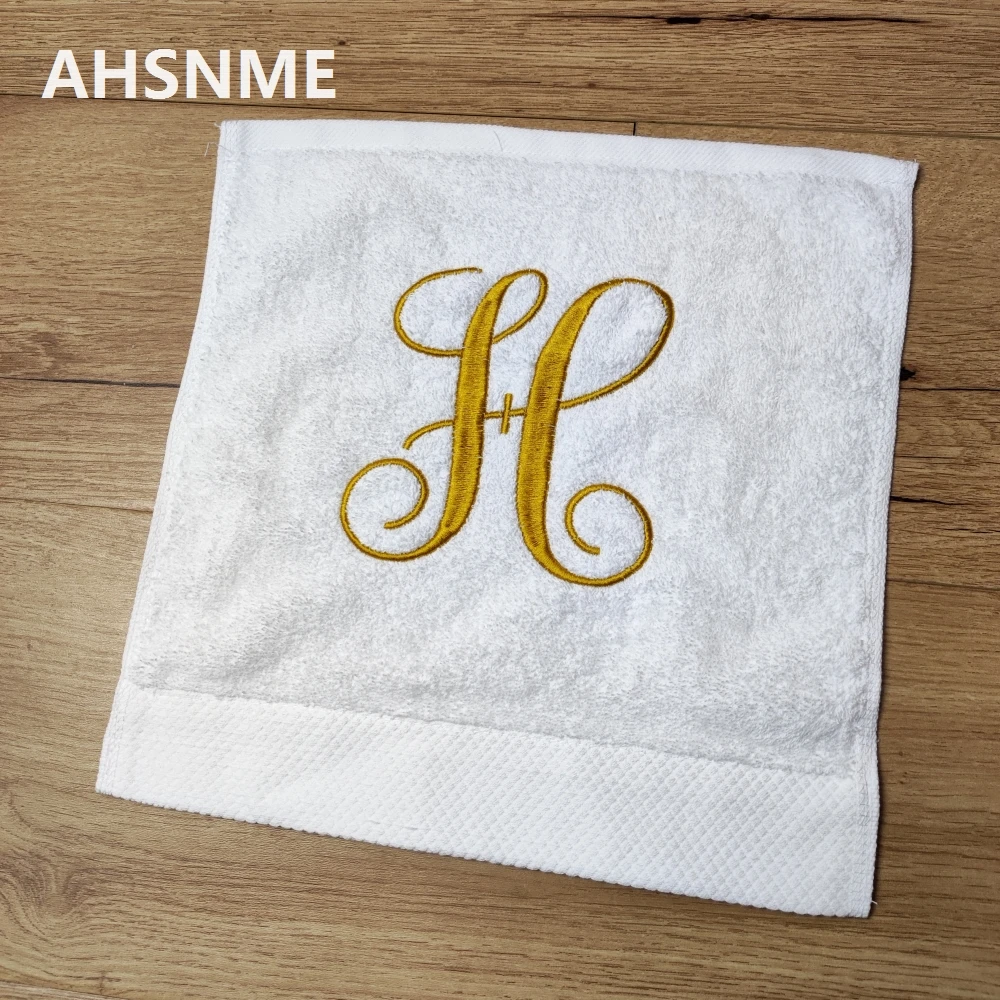 Towel Customized LOGO Bath Towel Hand Towel 100% Cotton Embroidery Name Personalized Wedding Birthday Greeting Message Gift