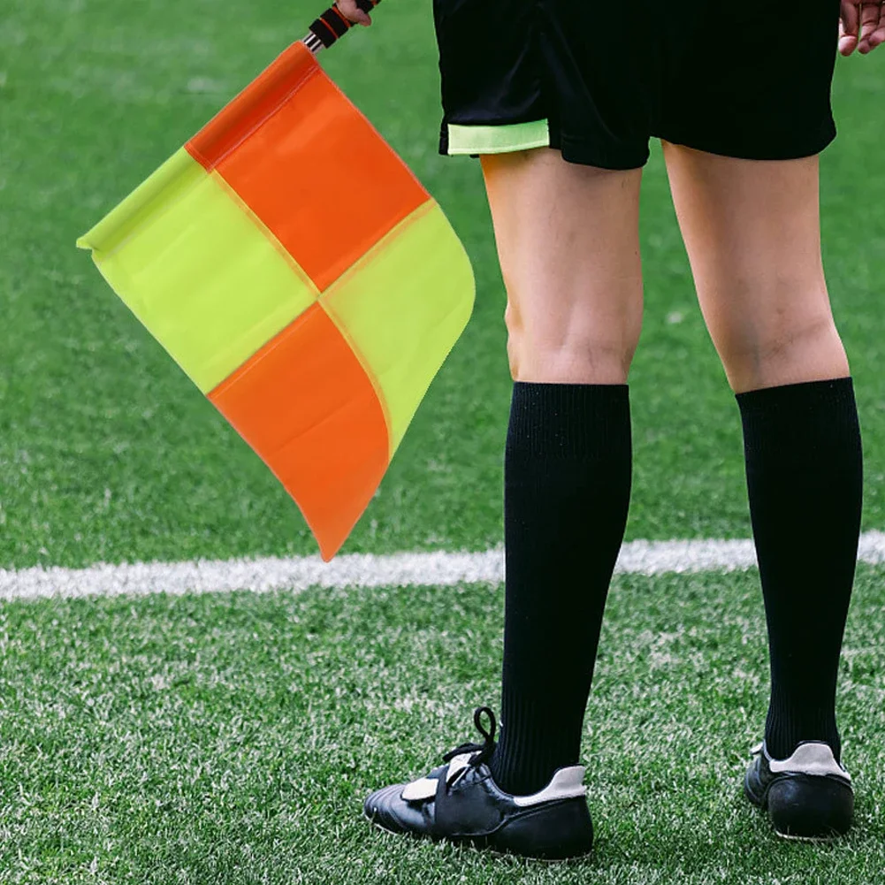 Soccer Referee Flag Football Game High-visibility Lightweight Referee Equipment 1 Set ABS Foam