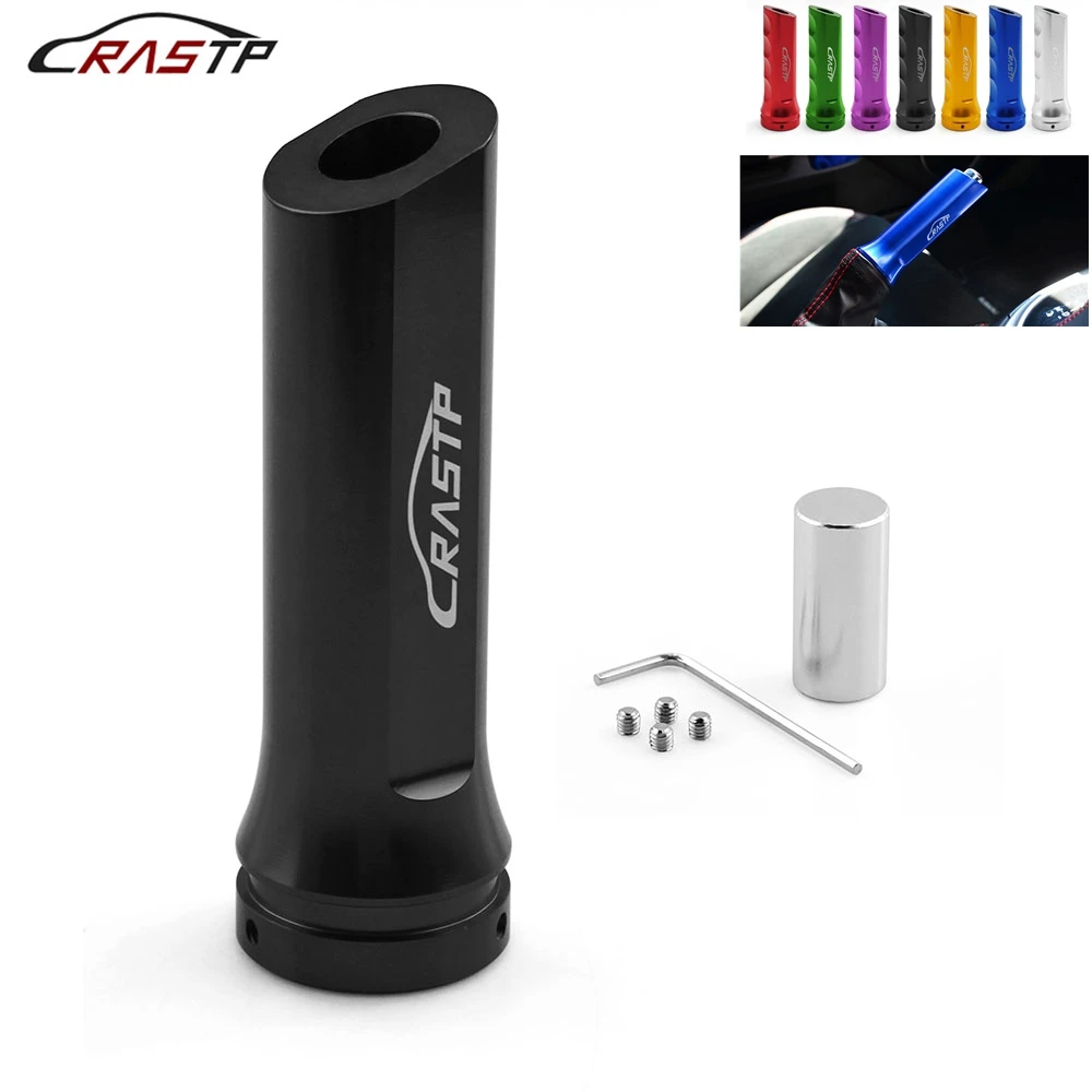 

RASTP-Auto Aluminum Hand Brake Sleeve Handbrake Handle Hand Protector Cover For Universal Car Red RS-HB016