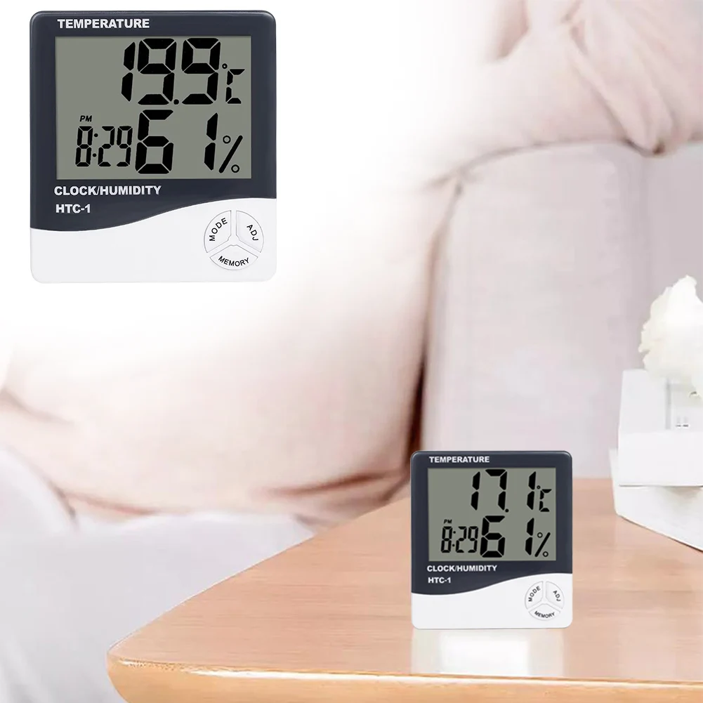 Digital Temperature Sensor Electronic Humidity Meter LCD Display Smart Hygrometer Portable for Home Room for Weather Air Quality
