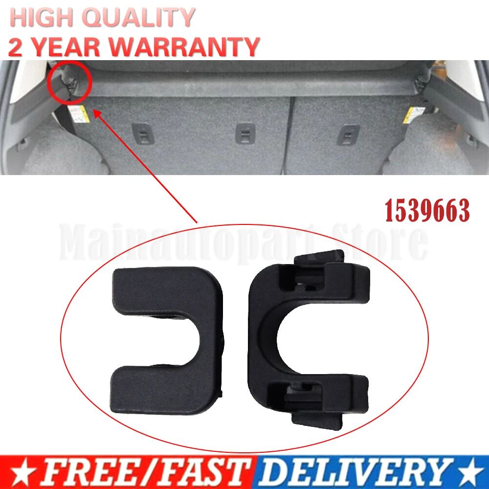 1539663 Clip per ripiano pacchi compatibile con Ford Fiesta Mk7 Mk8, (r1y