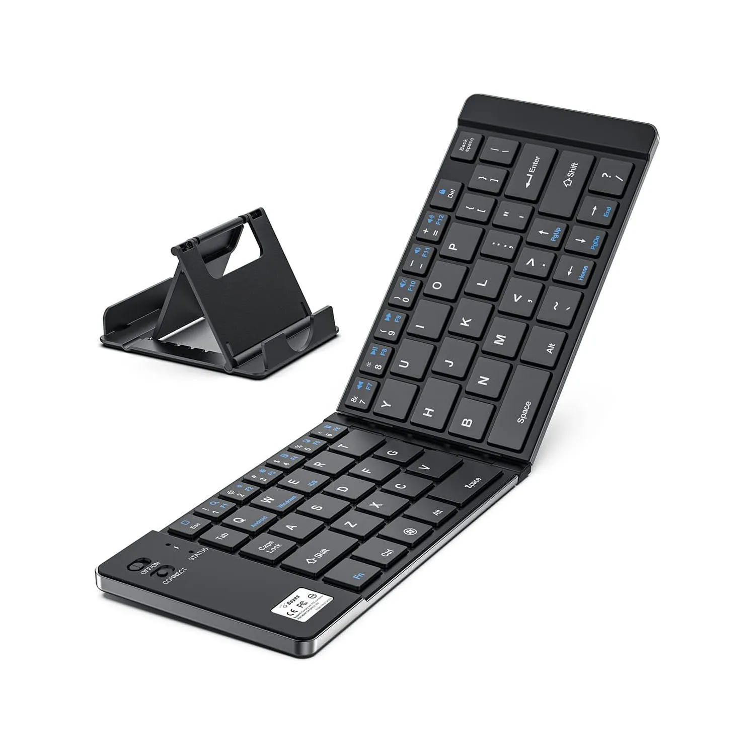 Mini Tastiera Wireless Bluetooth Pieghevole Per Tablet Ricaricabile Muti-Device Tastiera Ipad Compatibile Iphone Windows Mac Os