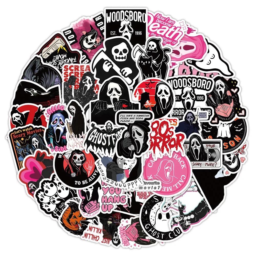 50pcsRiman personalitycute death mobilephone 스티커 스티커방수 이동식 트롤리 케이스 스쿠터 기타DIY장식 스티커