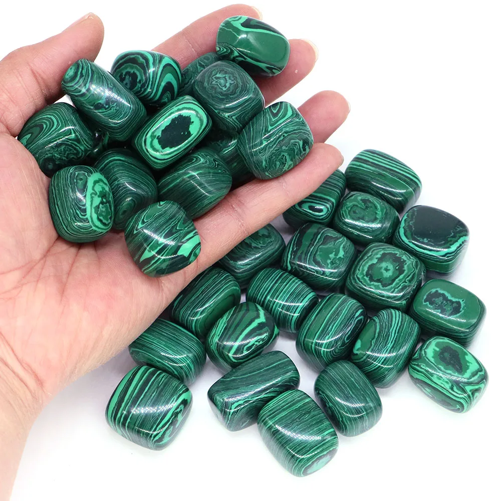 Tumbled Stones Malachite Turquoise Reiki Healing Crystal Energy Ore Minerals Gems Specimen Home Garden Tank Aquarium Decoration