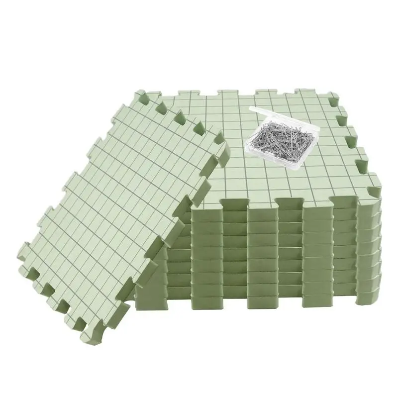 

Crochet Blocking Board With Pins EVA Foam Board With Grids Crochet Blocking Supplies Needlepoint Crafts Knitting Supplies For