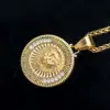 Hip hop New Men's Lion King Tag Personalized Men's Jewelry 316L Stainless Steel with rhinestone Necklace pendant Jewelry 2