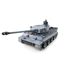 New Upgrade Alloy Metal RC Tank With Smoke Heavy-Duty Remote Control Tanks 2.4G Radio Controlled Sound Effects Simulator 1