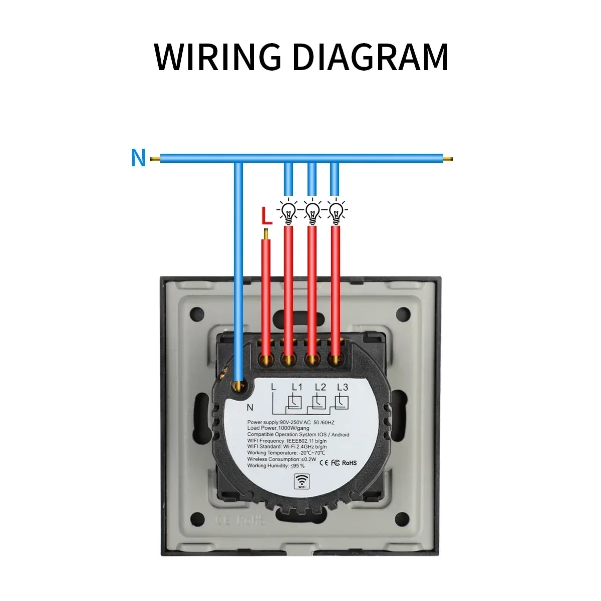 bingoelec glass switches interruptor de luz 05