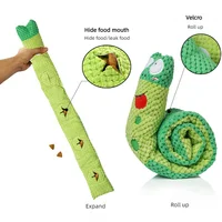 Dog Puzzle Feeder Interactive Toy Indestructible Plush Sound Squeak Puppy Toys For Resistant Foldable Snail Dogs Pet Supplies 2