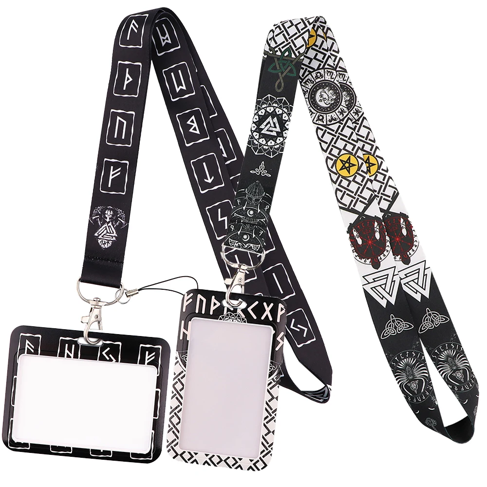 YL481 Víkingar Lanyard Keychain ID Badge Holders Mobile Phone Rope Key Lanyard Neck Straps Key Rings Accessories Gifts supernatural spn neck strap lanyard keychain mobile phone strap id badge holder rope key chain keyrings gift webbings ribbons