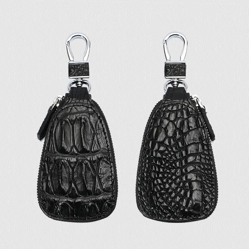 New genuine leather card key holder bag men's designer small waist hanging business car keychain wallet luxury High-quality