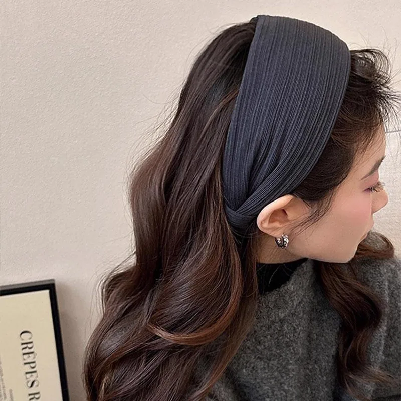 Elegantes, breites, schlichtes Haarband für Damen und Mädchen, süßes Haarschmuck-Stirnband, Haarreif, modisches Haar-Accessoire