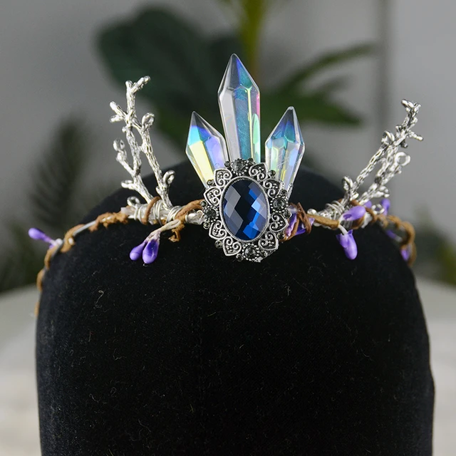 Moon crown Moon tiara Pagan headpiece Fantasy headdress Fairy crown