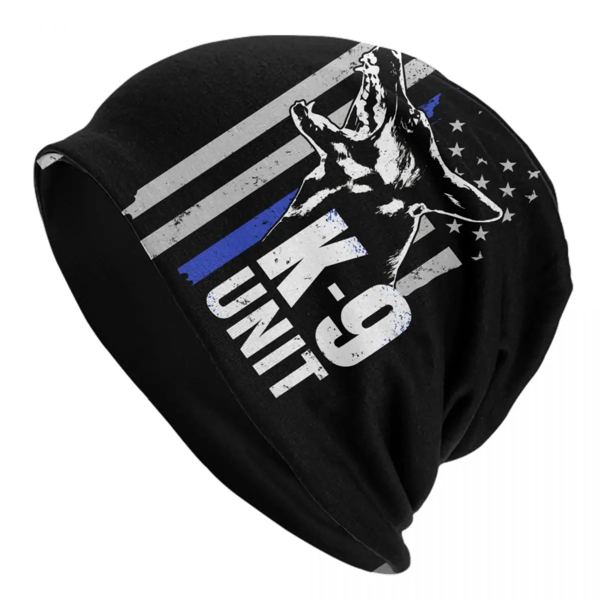 

Головной убор в виде немецкой овчарки, вязаная шапка для мужчин и женщин, модная унисекс теплая Зимняя Шапка-бини для взрослых с полицией и собакой K9