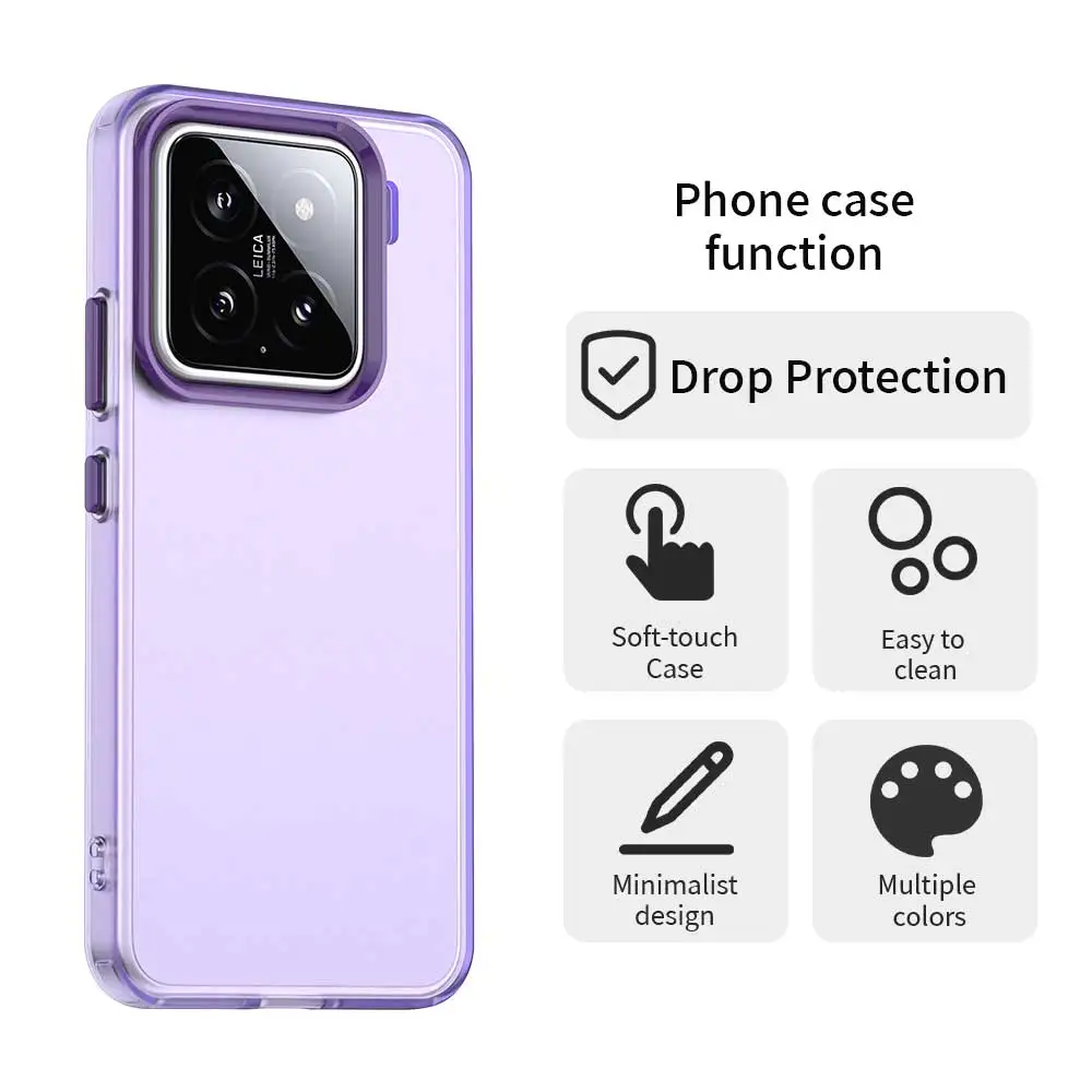 Luxury Matte Skin Feel Translucent Shockproof Bumper Case