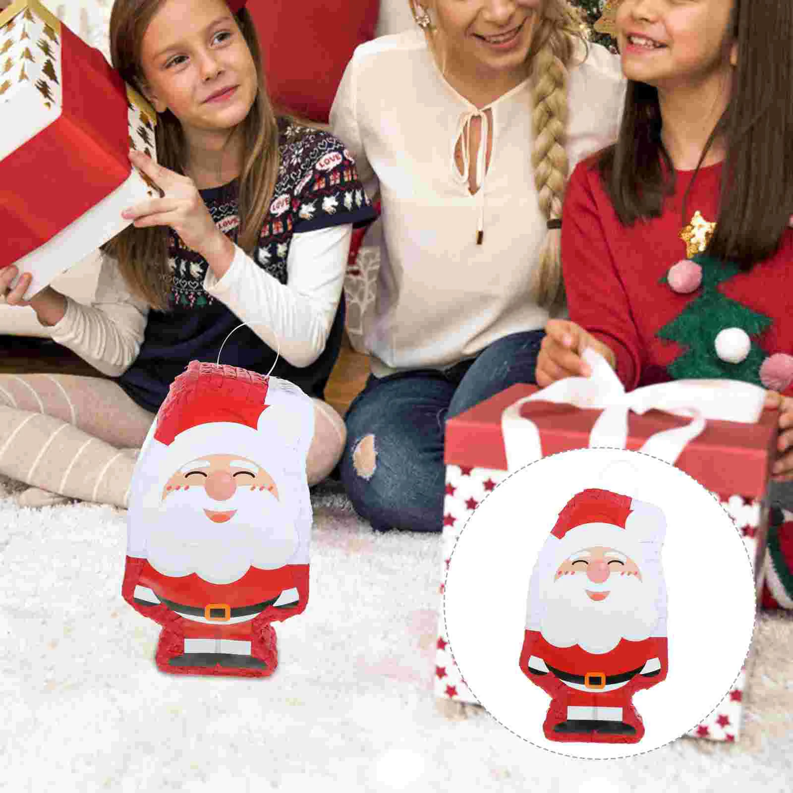 

Three-dimensional Christmas Party Decorations Santa Clause Hanging Paper Pinata