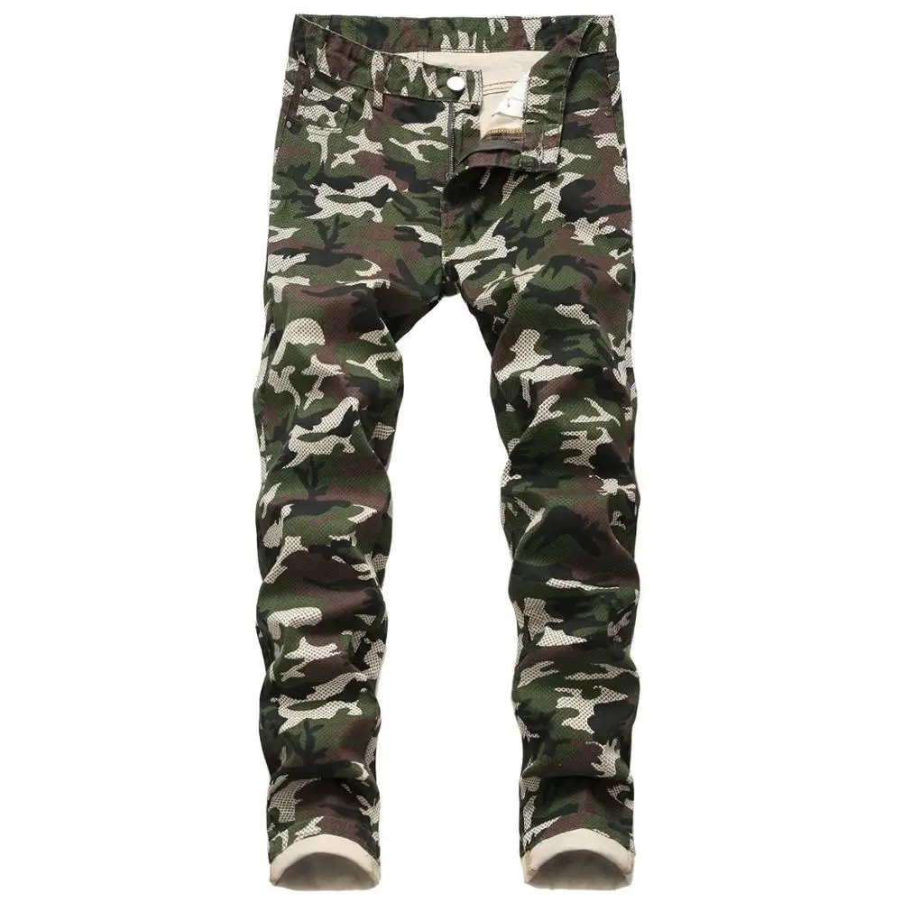 

Ropa Hombre Y2K Men's New Camouflage Jeans Fashion Slim Fit Male Denim Trousers Hip Hop Plus Size Skinny Mannen Jeans Man Pants