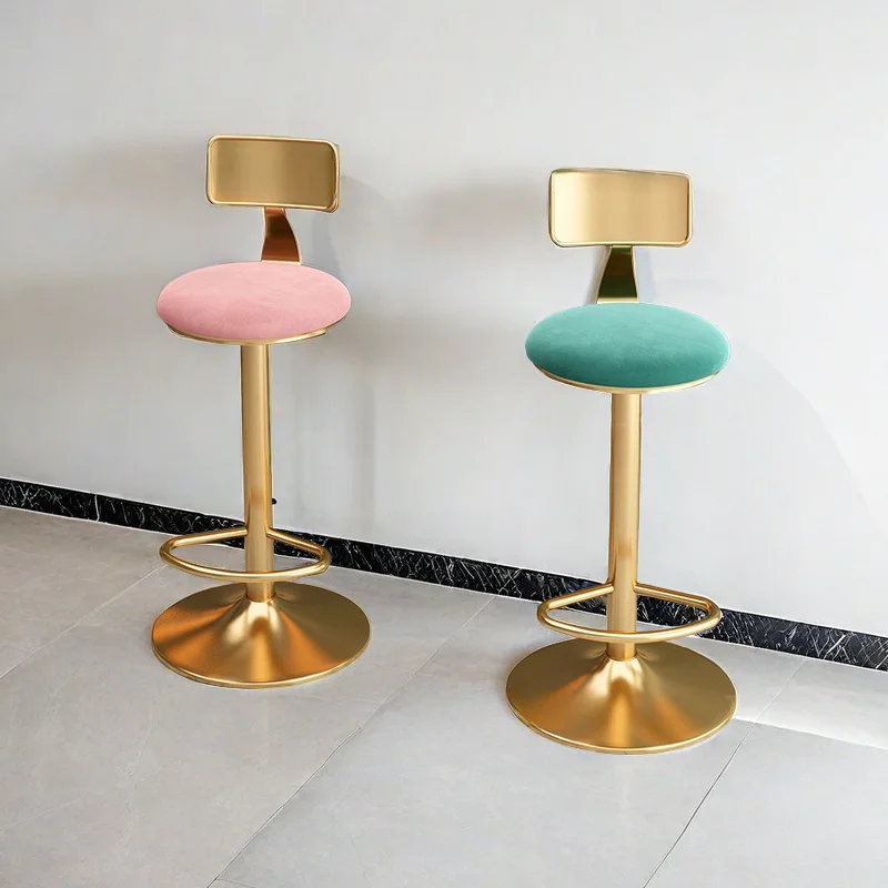 

Bar Chair Lightweight Mid Century Furniture Counter Kitchen Stools Backrest Sgabello Cucina Alto Comfortable Height Reception