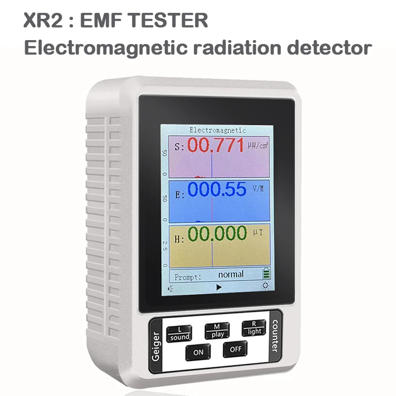 Probador de radiación electromagnética, medidor EMF dosímetro LCD Detector  de radiación electromagnética con manual de usuario