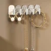 5PCS Multi row mini hook necklace storage rack jewelry display rack hanging necklace rack hanging necklace wall hanging 4