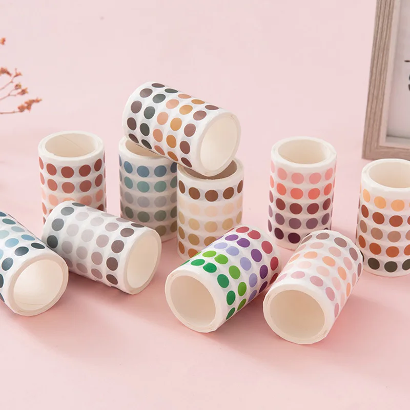 

1pc Minimalist Color Dot Series Paper Tape 60mm * 3m Gradient Color Creative Basic Handmade Tent Diy Material Stickers