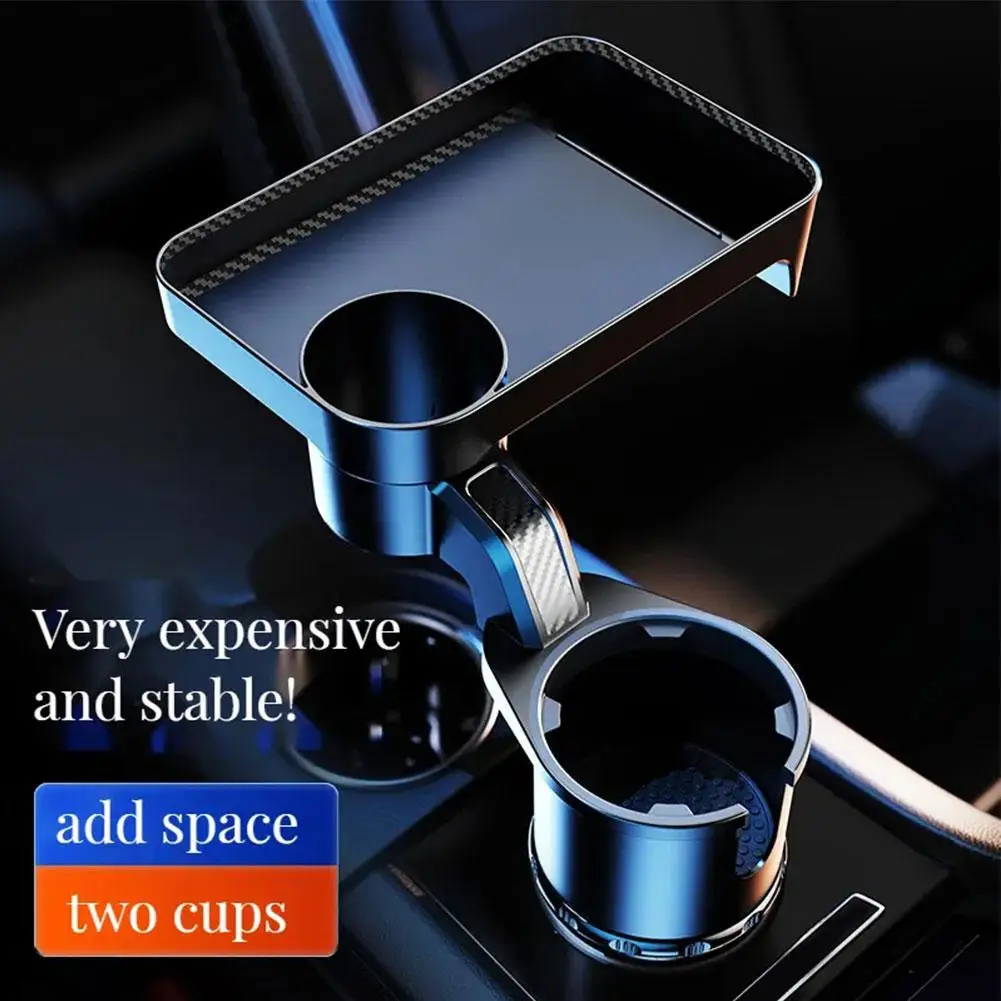 

Portable Car Cup Meal Tray Expanded Holder Attachable Tray 360 Adjustable Holder Desk Rotatable Cup Food Car Table P6C3
