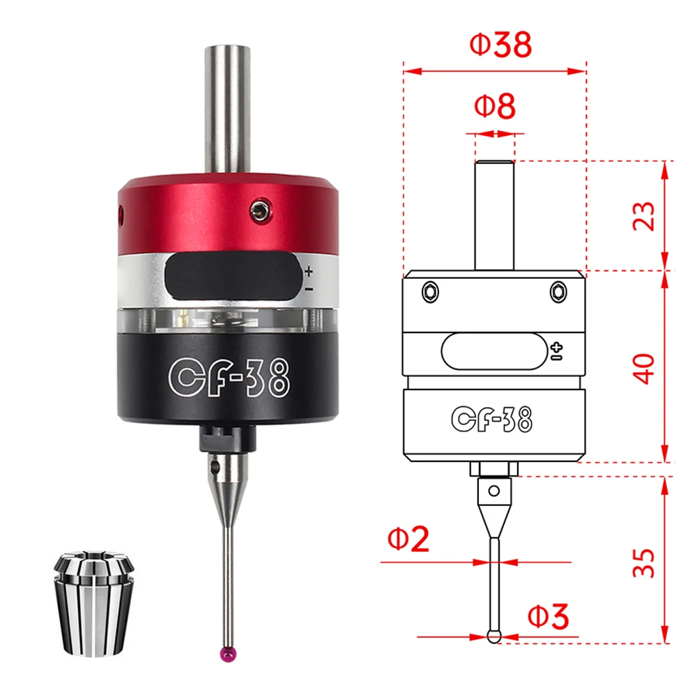 

NEW CF-38 latest 3D Edge Finder Machining Center Cnc Milling Machine Three-coordinate Precision Probe Centring Rod Tool Setter